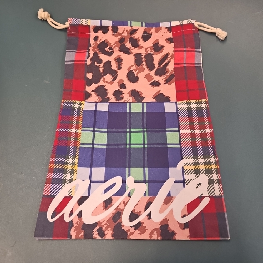 New Aerie Small Drawstring Patchwork Bag Multicol… - image 4